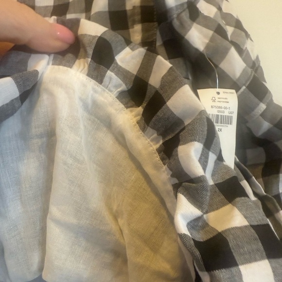 Old Navy babydoll gingham sleeveless top NWT plus size 2X square neck farmhouse - Picture 7 of 8
